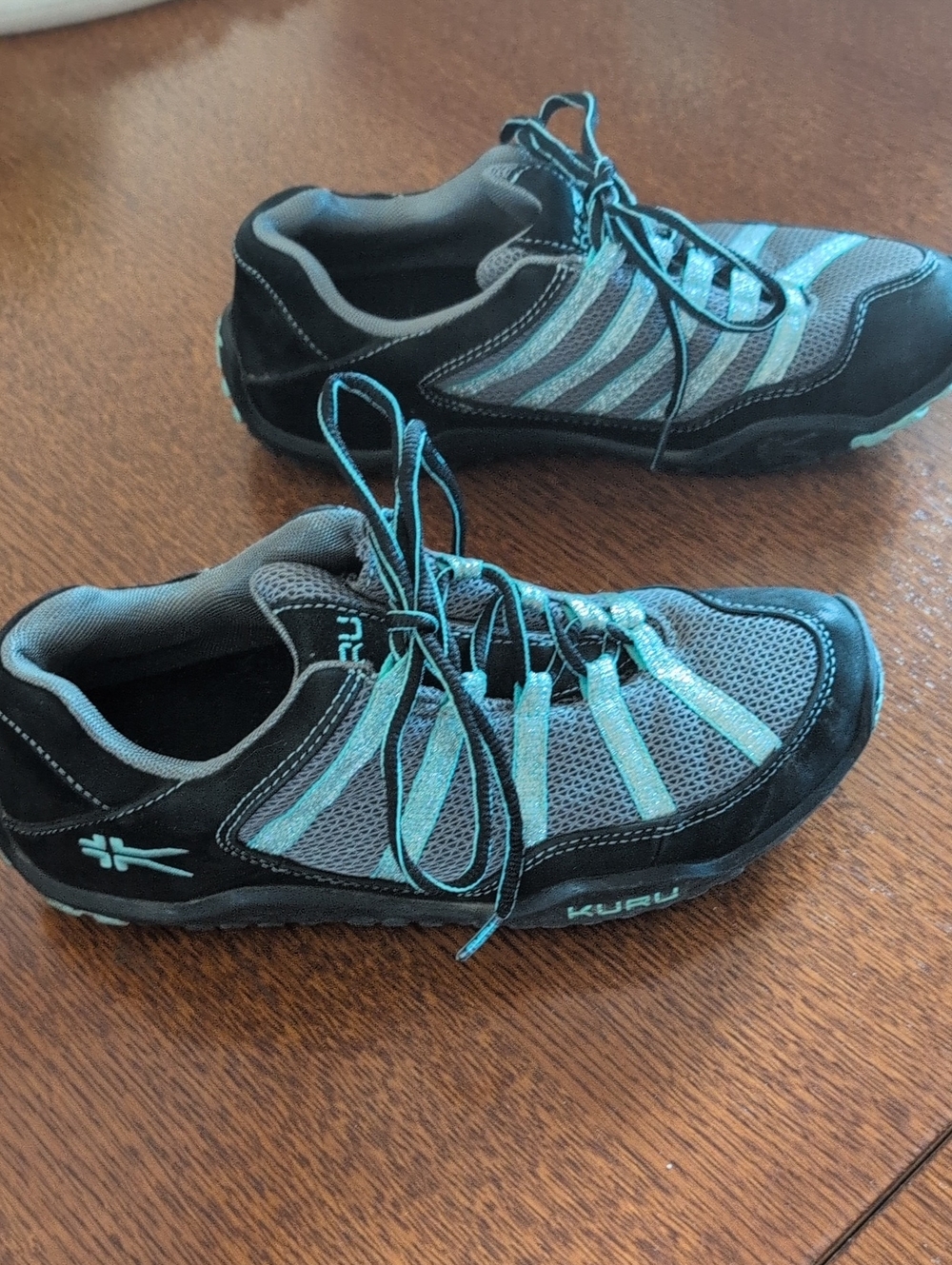 KURU Women's Gray and Teal Performance Walking Shoes